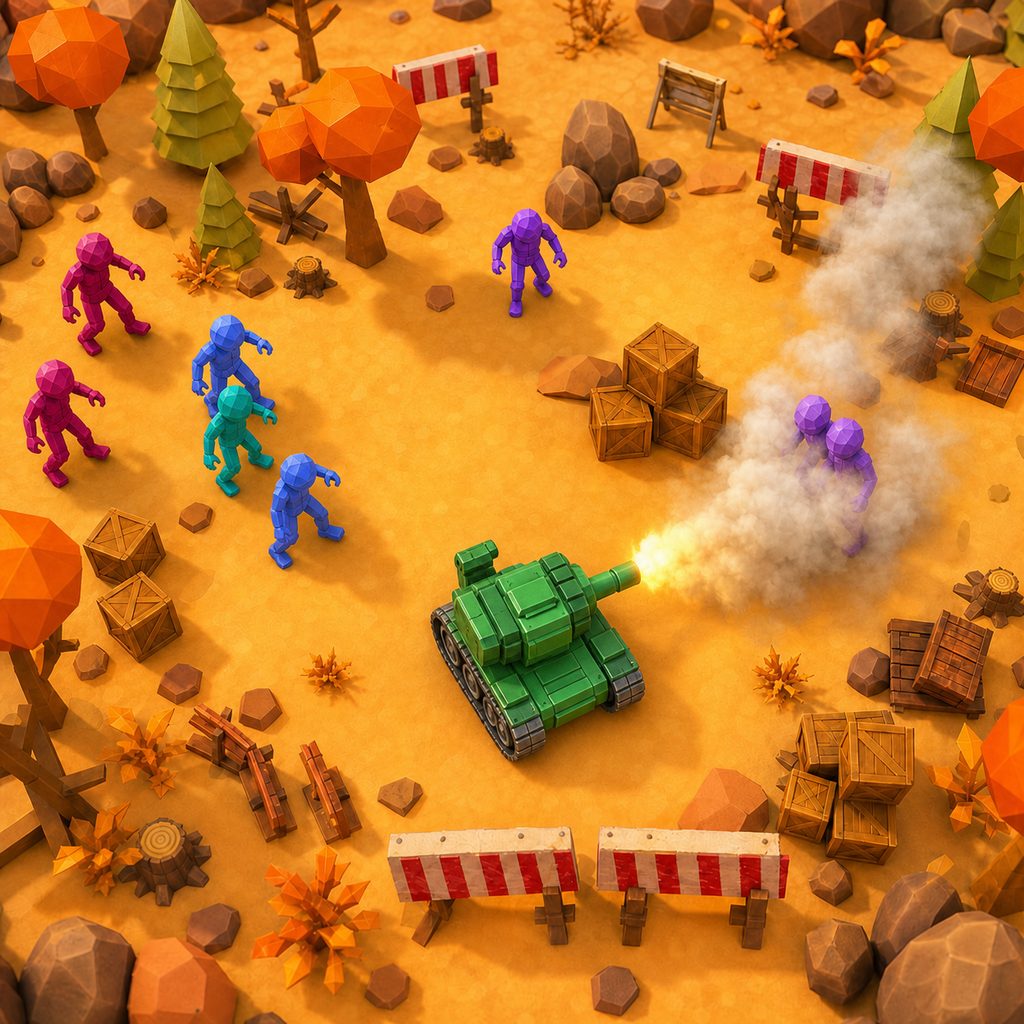 Tanks low-poly gameplay